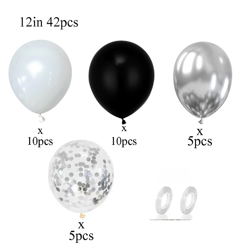 ลูกโป่งลาเท็กซ์สีเงิน ดำ ขาว ล - Balloon Pump Hand บทวิจารณ์และราคา