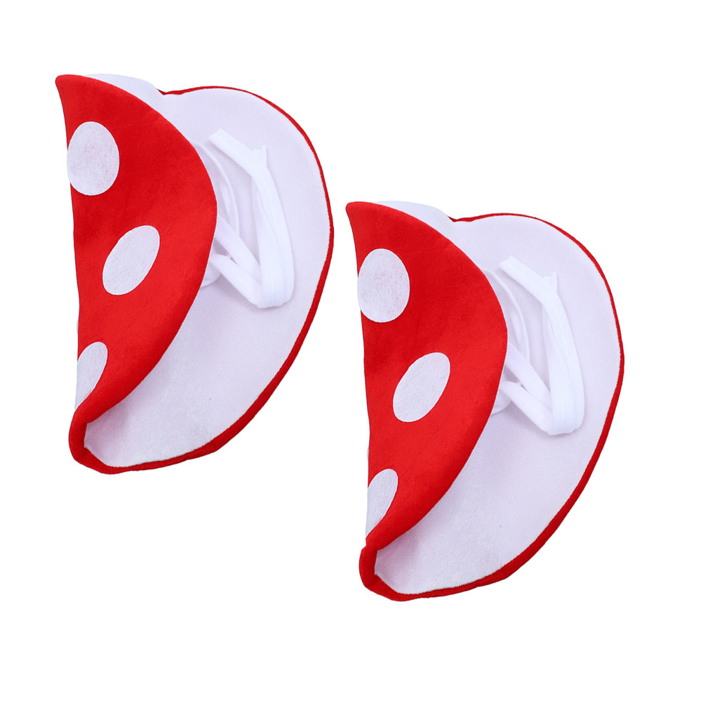 หมวกเบเรต์เห็ดสีแดง 2 ชิ้น หมว - Party Hat Cone บทวิจารณ์และราคา