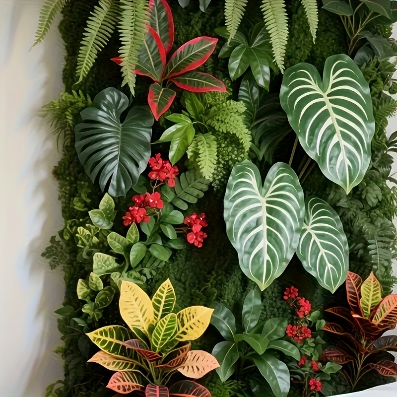 แผงผนังต้นไม้สีเขียวสำหรับใช้ภ - Flower Wall Panel บทวิจารณ์และราคา